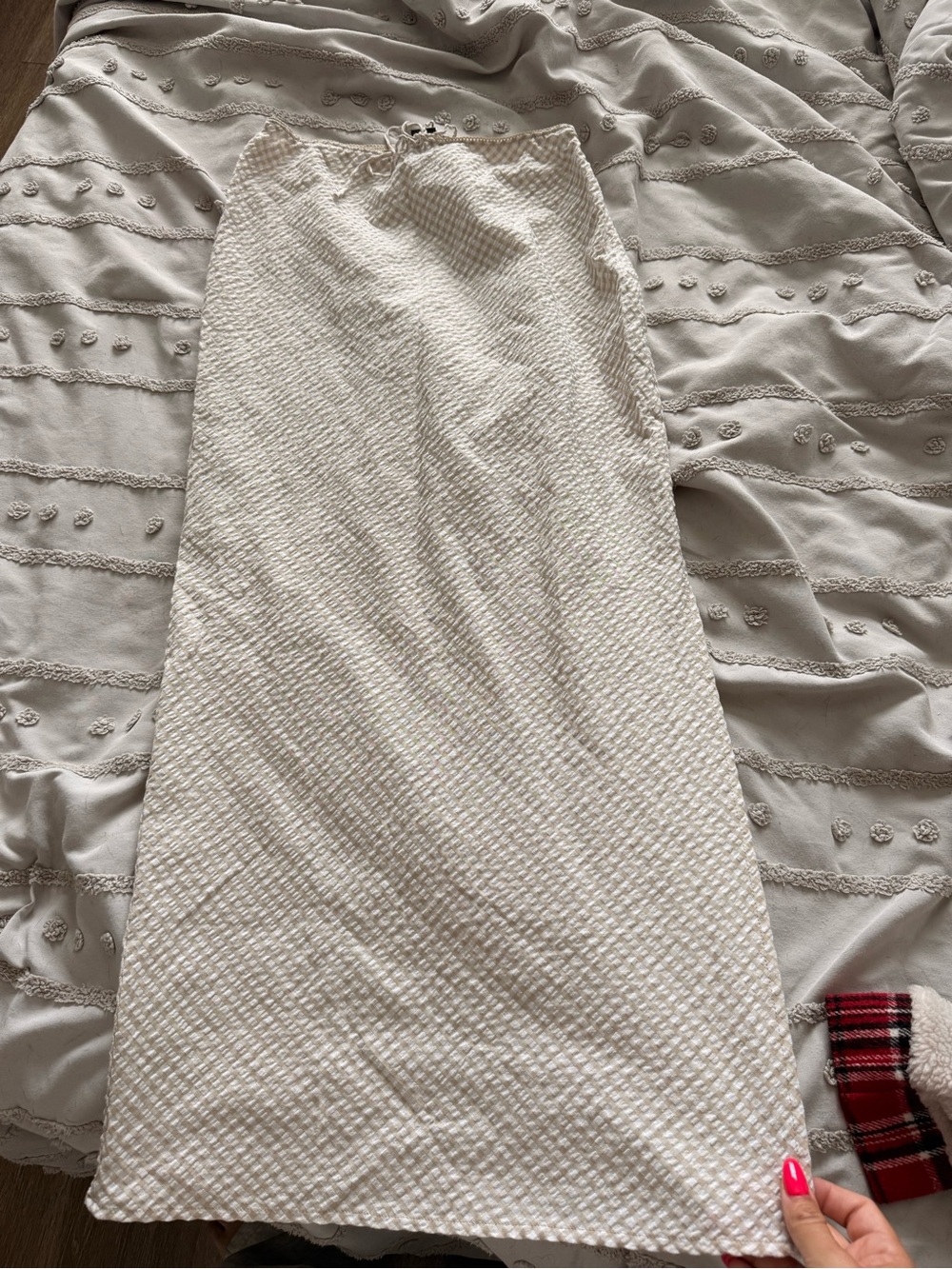 Wild fable Cream Textured Maxi Skirt